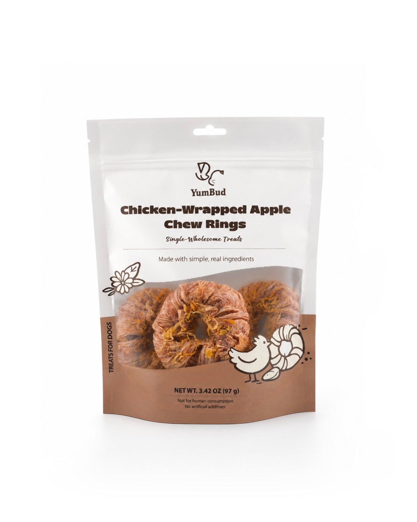 Chicken Wrapped Apple Chew Rings